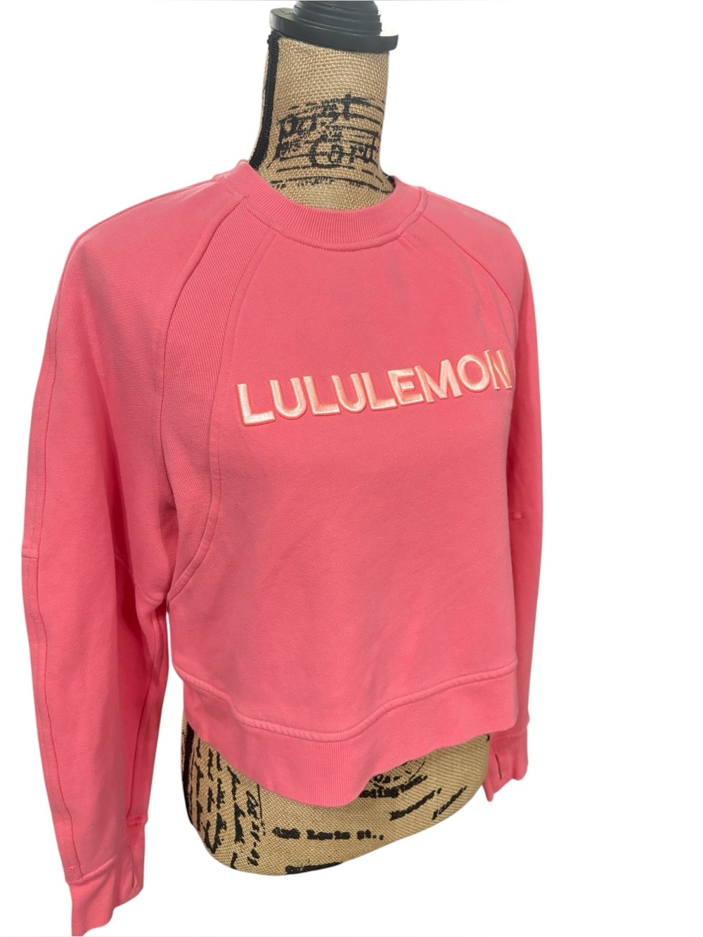 Lululemon Scuba Oversized Pullover Wordmark Sakura Pink Size XS/S - Picture 7 of 7